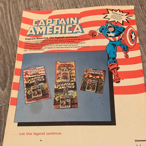 Marvel Captain America Comic Collection Poster - Red, Blue, White - Picture 2 of 3